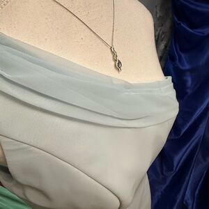 Dress designer - Tutto Bene Elegant One-Shoulder Powder Blue Dress